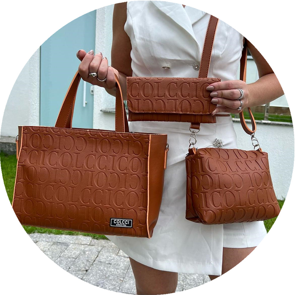 Kit 3 em 1 (bolsa dupla + carteira)