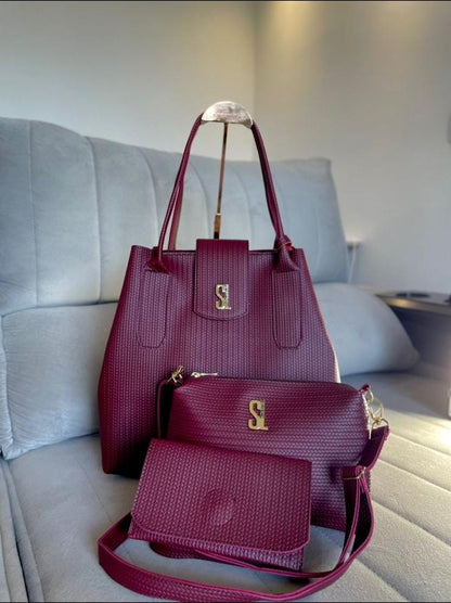 Kit 3 em 1 (Bolsa Dupla + Carteira) Premium Santa L