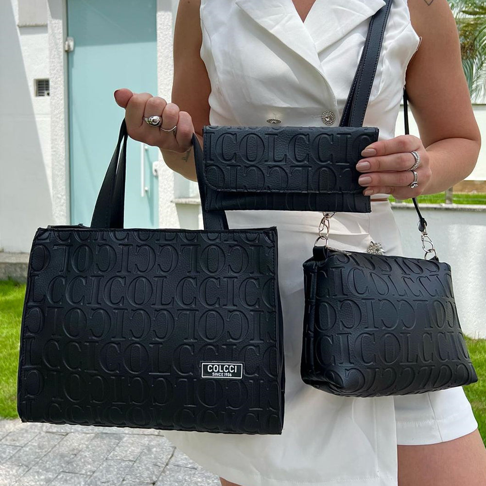 Kit 3 em 1 (Bolsa Dupla + Carteira) Premium MK Aberta