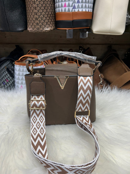 Bolsa alça listrada