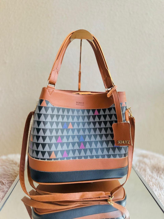 Bolsa grande quadriculada