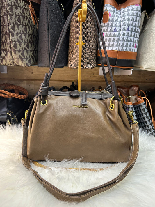 Bolsa corda pavão de ouro