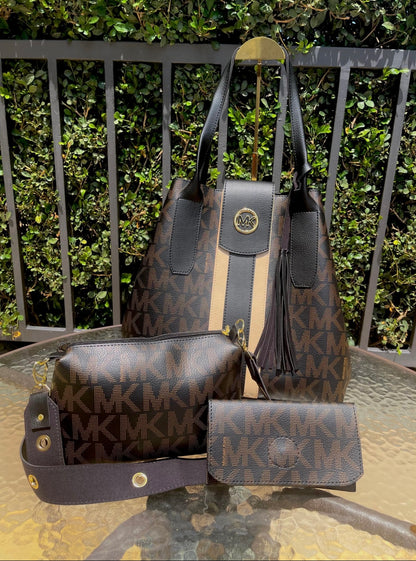 Kit 3 em 1 (Bolsa Dupla + Carteira) Premium MK Fechada