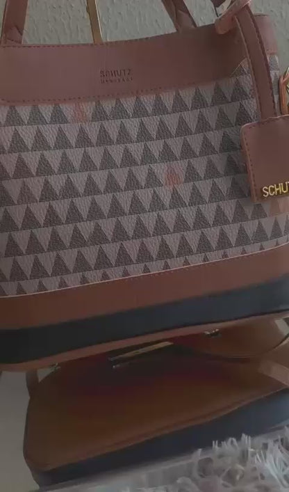 Bolsa grande quadriculada